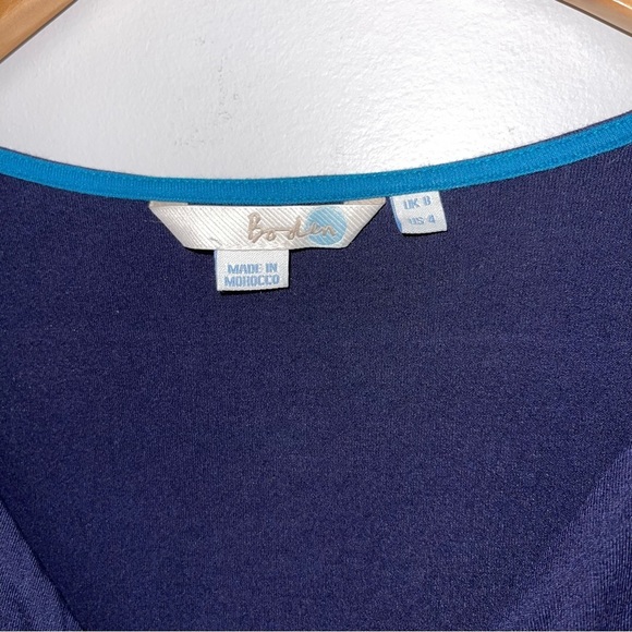 Boden Marion Jersey Tunic Dress Women's Size 4 US Navy Fit & Flare 3/4 Sleeves - Picture 6 of 9